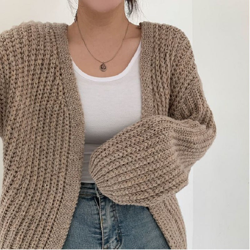 Damen Oversized Strickjacke Drune