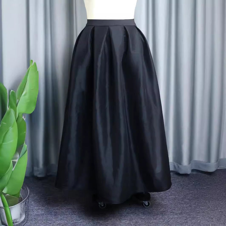 Damen Eleganter Maxirock mit Faltenwurf Drune