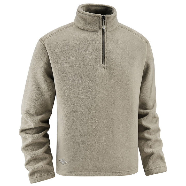 Herren Fleece-Pullover mit Troyer-Kragen und halbem Reißverschluss aus weichem Microfleece Drune