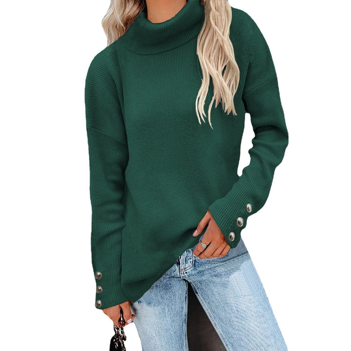 Drune | Gestreifter Hoher Hals Strickpullover