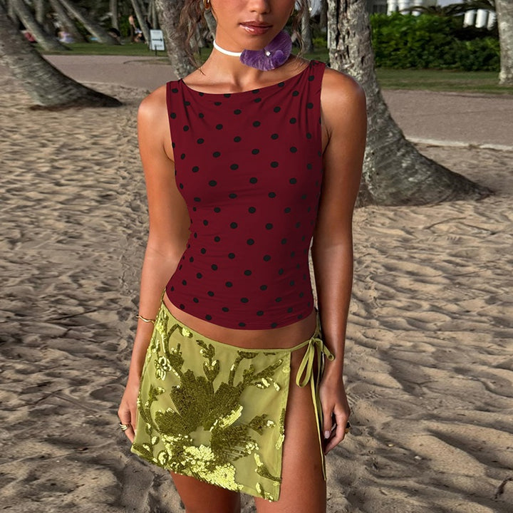 Damen Polka-Dots Tanktop Drune