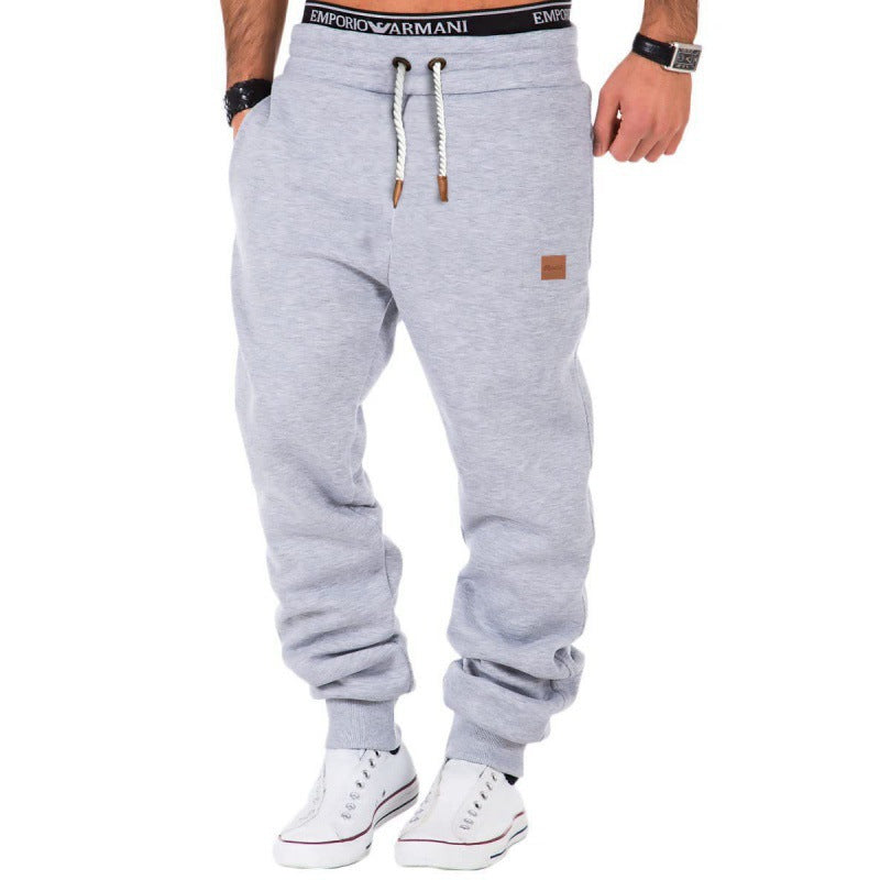 Herren nan Relax-Hose aus schwerem Sweat mit Kordelzug und geripptem Knöchelabschluss Drune