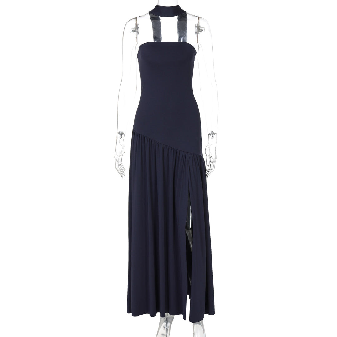 Damen Maxikleid mit raffiniertem Cut-Out-Design und asymmetrischem Saum Drune