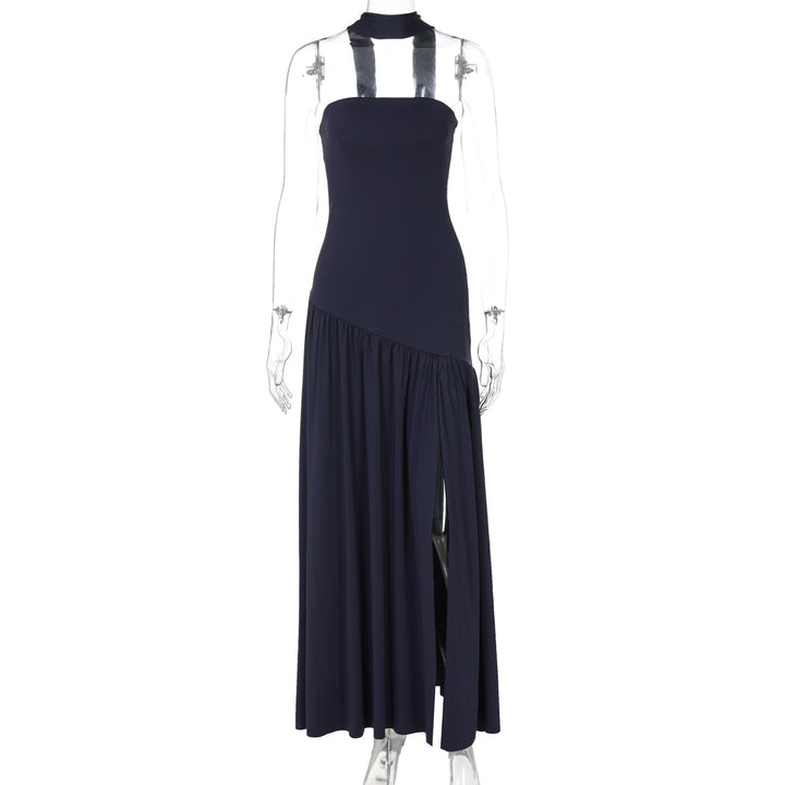 Damen Maxikleid mit raffiniertem Cut-Out-Design und asymmetrischem Saum Drune
