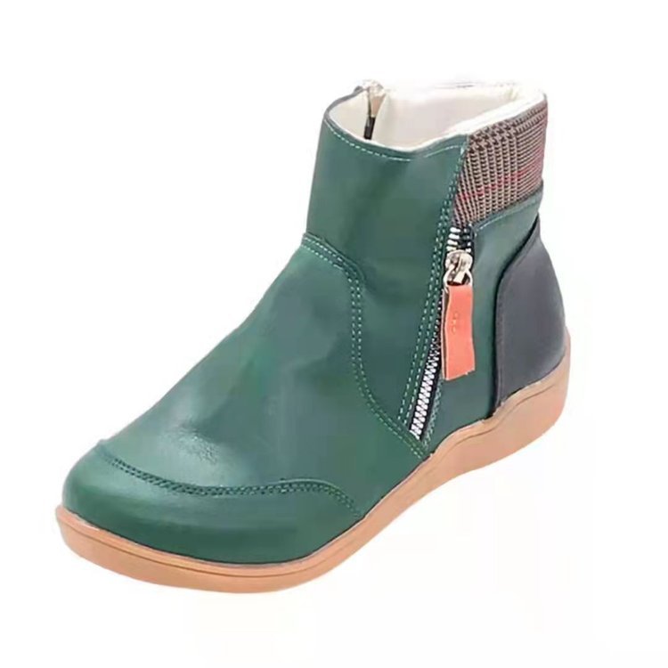 Damen  knöchelhohe Stiefelette mit seitlichem Reißverschluss, gepolstertem Komfortfußbett und flexibler Leichtsohle Drune