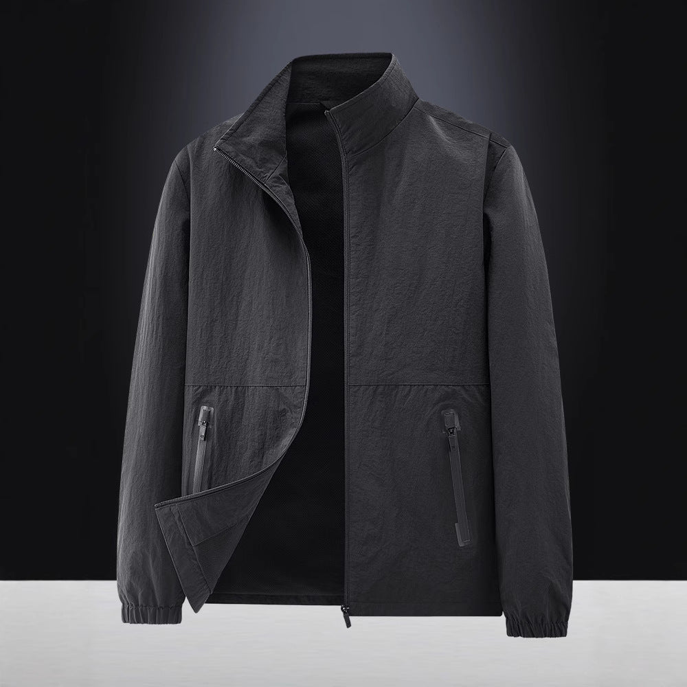 Herren Leichte Outdoorjacke mit hohem Kragen Drune