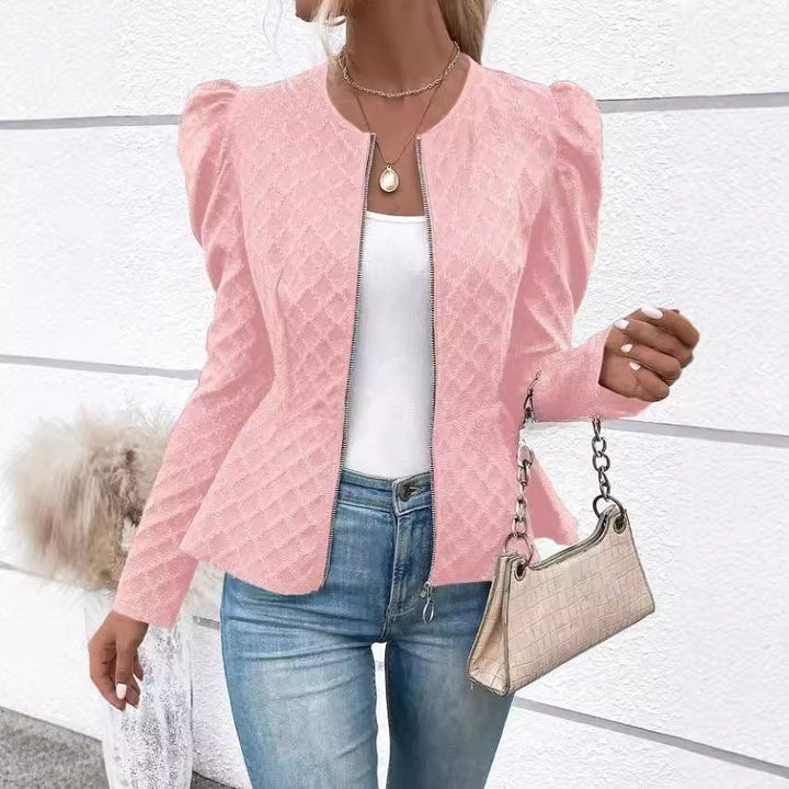 Damen modischer Blazer mit Puffärmeln Drune