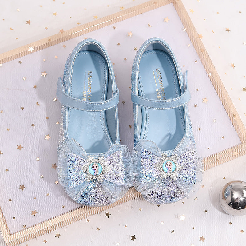 Damen Glitzernde Ballerinas mit Schleife Drune