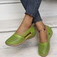 Damen Geschlossene Perforierte Slingback-Ballerinas mit verstellbarem Knöchelriemen Drune