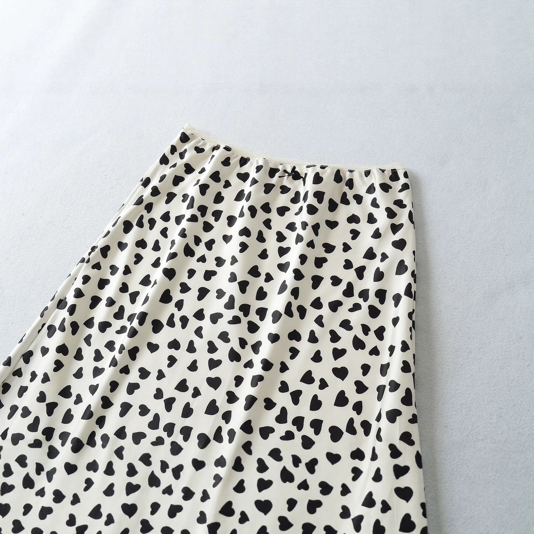 Damen Leichter Midirock aus Chiffon mit Leoprint und elastischem Bund Drune