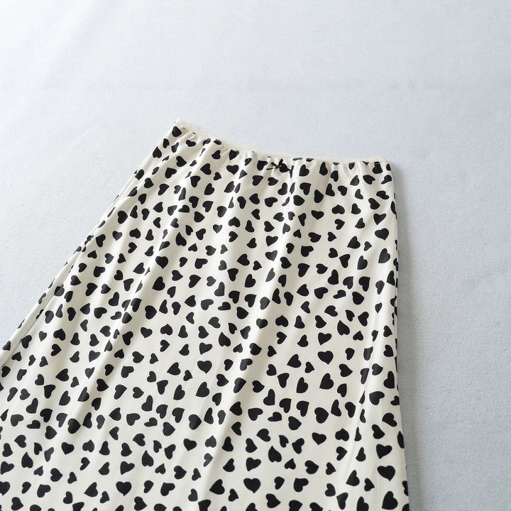 Damen Leichter Midirock aus Chiffon mit Leoprint und elastischem Bund Drune