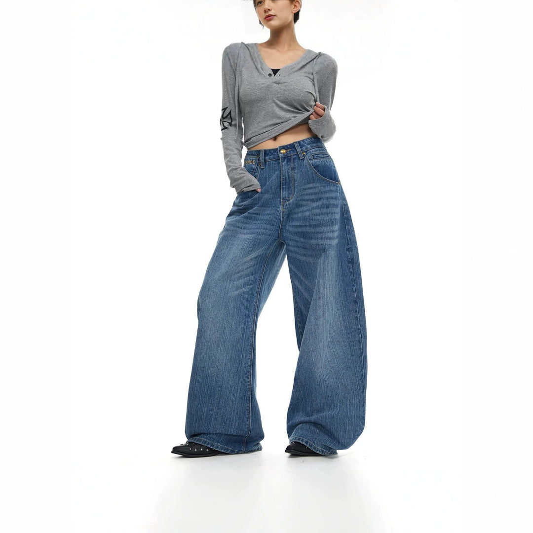 Damen Weitgeschnittene Jeans Drune 1787982170