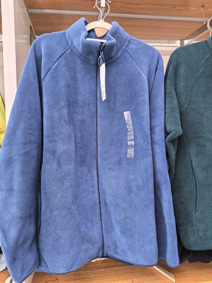 Damen Fleecejacke mit hohem Kragen und seitlichen Taschen Drune