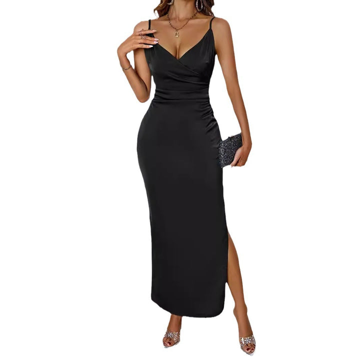 Damen Maxikleid mit schickem Wickel-Design und elegantem Schlitz Drune