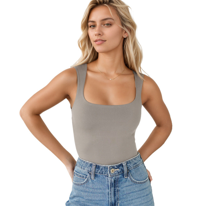 Damen Sportlicher Body mit Kreuzrücken Drune
