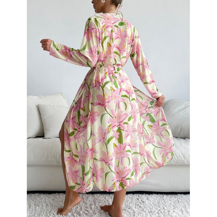 Damen Strandkleid mit floralem Muster und lässigem Schnitt Drune