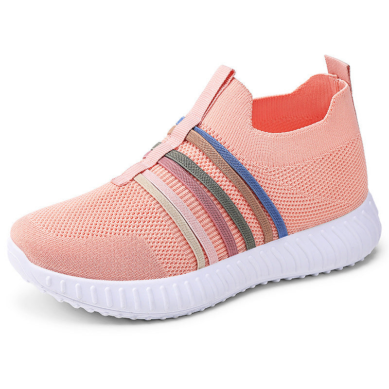 Damen Leichte und atmungsaktive Slip-On Sneakers mit elastischem Einsatz Drune