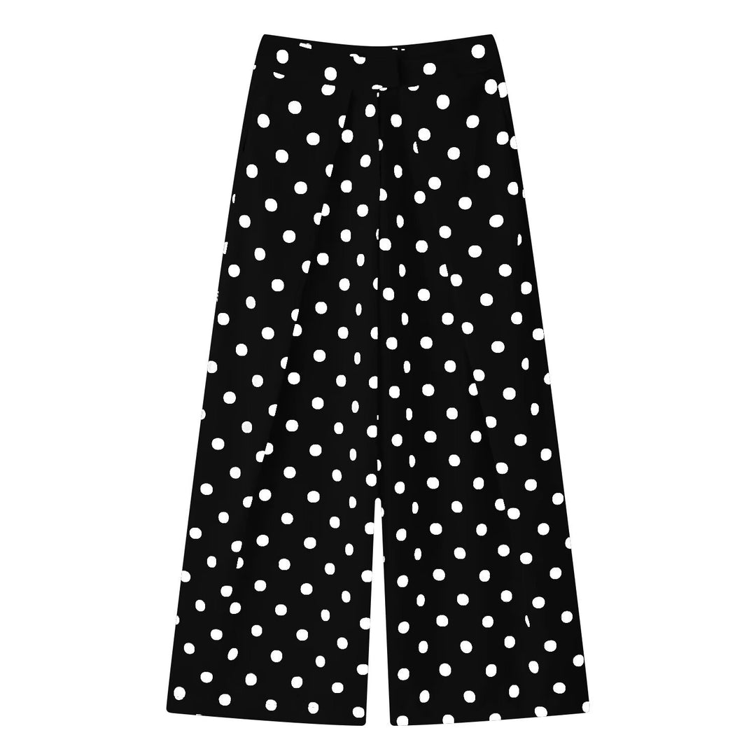 Damen Culotte-Hose mit weitem Bein, hoher Taille und ausgestellter Silhouette Drune