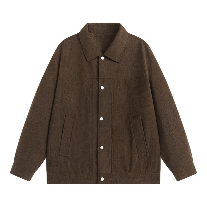 Herren Overshirt-Jacke im Utility-Design mit Druckknopfleiste und aufgesetzten Eingrifftaschen Drune