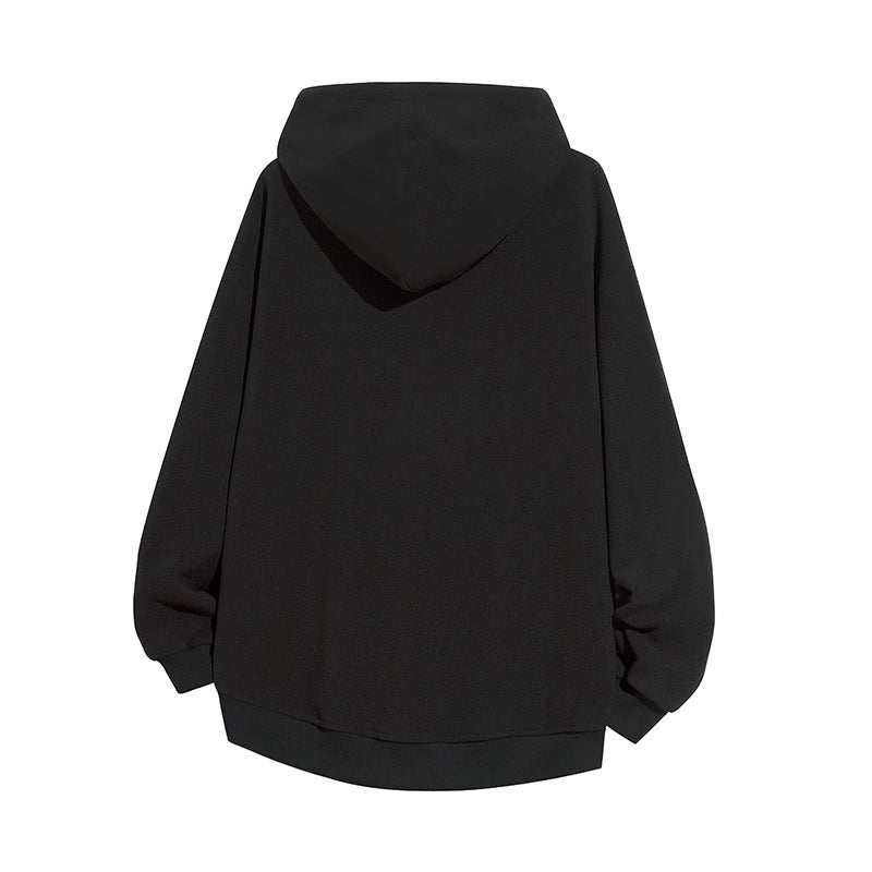 Herren Oversize-Kapuzenjacke mit kariert gefütterter Innenseite, Reißverschluss und Kängurutaschen Drune