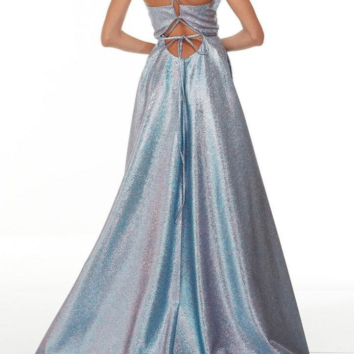 Damen Glamouröses Abendkleid mit seitlichem Schlitz Drune