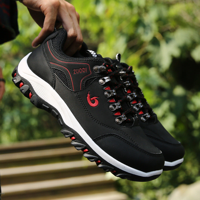 Herren robuste Trail‑Trekking‑Sneaker mit verstärkter Zehenkappe, Metallösen und multidirektionaler Profilsohle Drune