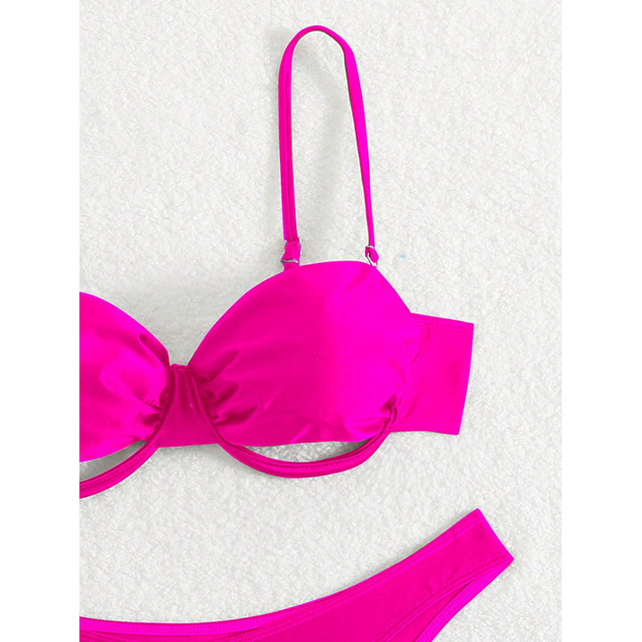 Damen Bikini-Set mit elegantem Bügeloberteil und hohem Beinausschnitt Drune