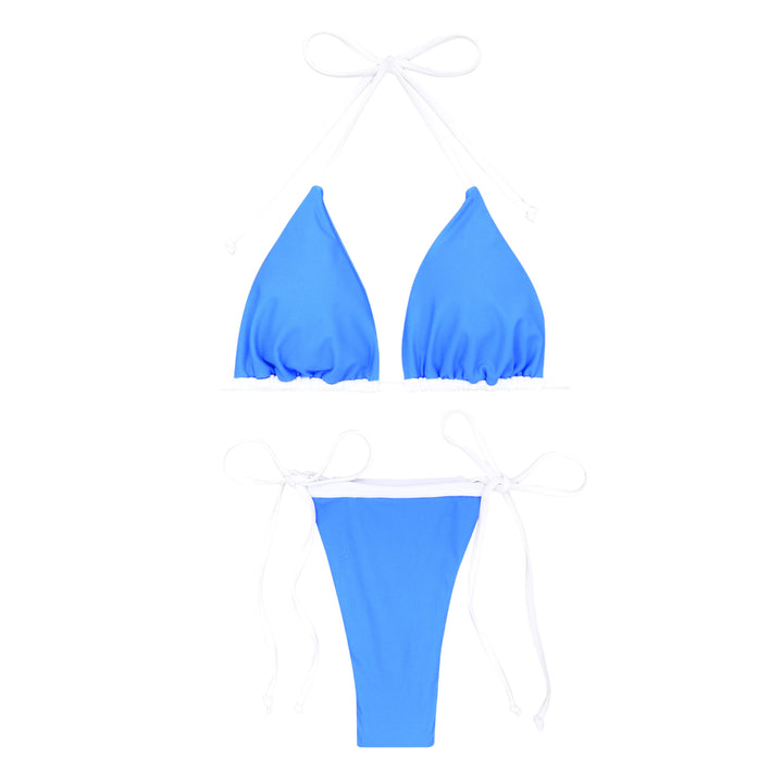 Damen Triangel-Bikini mit verstellbaren Trägern und seitlichem Bindeband Drune