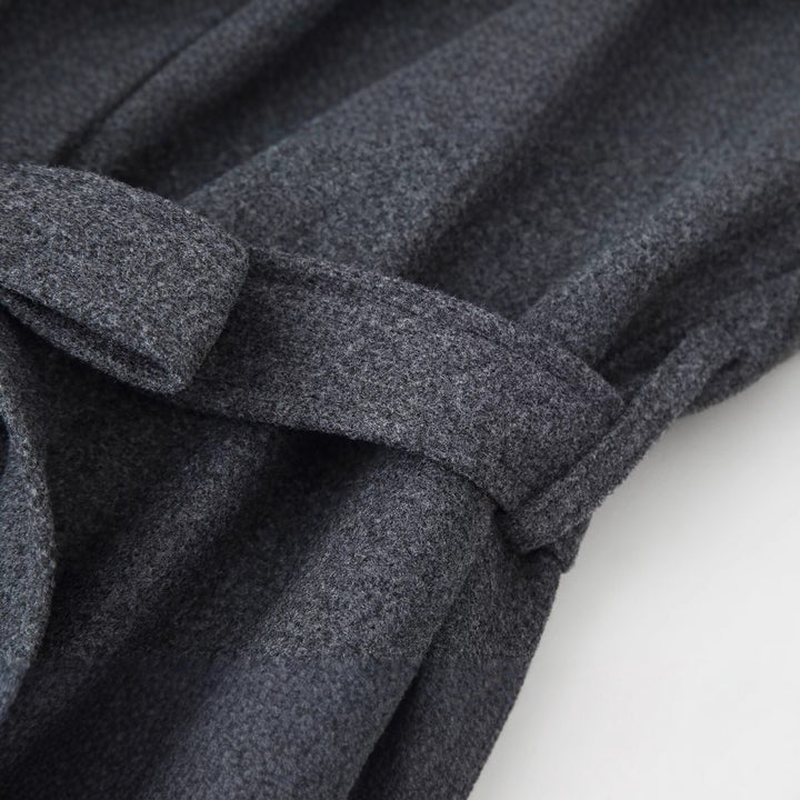 Damen elegante Übergangsjacke mit hochgeschlossenem Kragen und Taillengürtel Drune