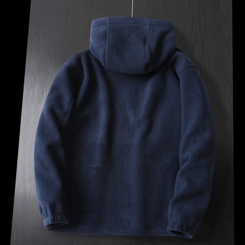 Herren Fleecejacke mit hohem Kragen und praktischen Taschen Drune