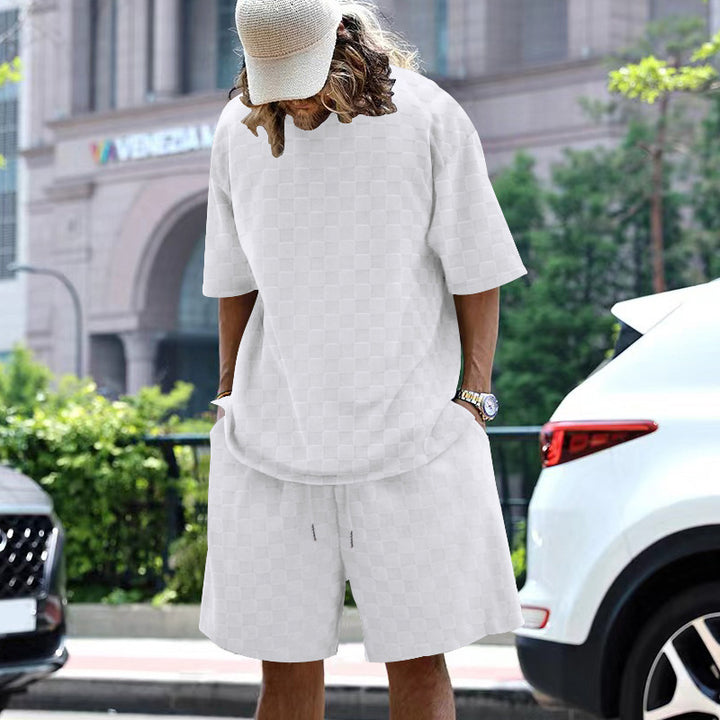 Herren lässiges Sportensemble mit kariertem Design Drune