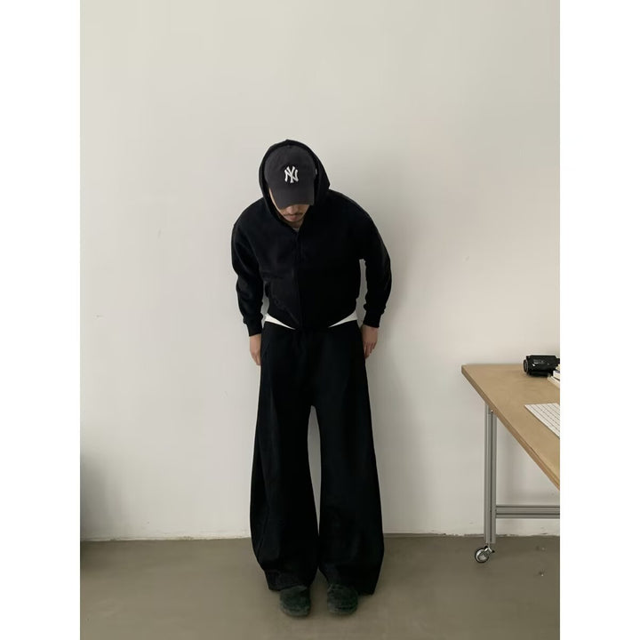 Damen Modisches Oversized Hoodie und Weitbein-Hosen Set Drune