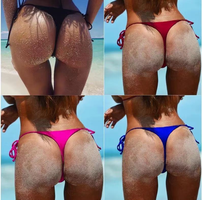 Damen Bikini-Höschen mit ultra-hohem Schnitt und verstellbaren Trägern Drune