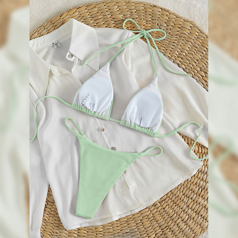Damen Triangel-Bikini mit feinen Rüschendetails Drune