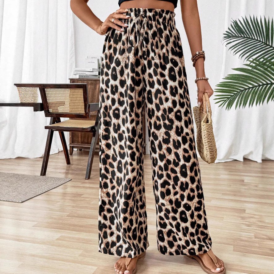 Damen weite Palazzohose im tierischen Druck Drune