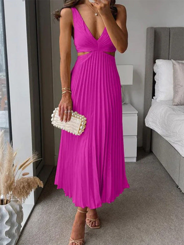 Damen Elegant gefaltetes Abendkleid Drune