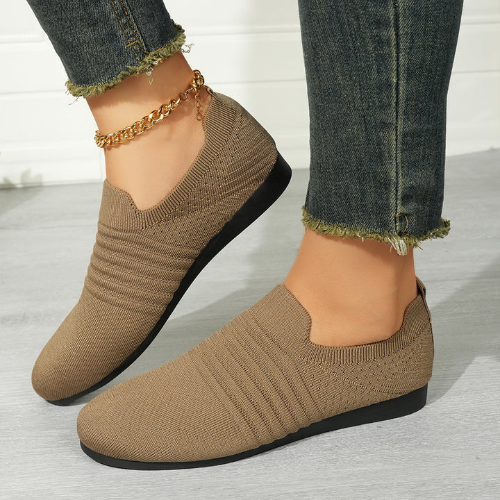 Herren nan atmungsaktiver Strick-Slip-On Sneaker mit elastischem Einstieg und gepolstertem Komfortfußbett Drune