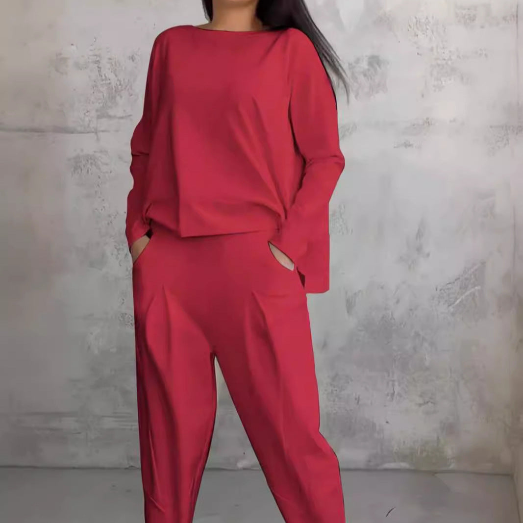 Damen lässiges Zweiteiliges Set aus hochwertiger Viskose Drune