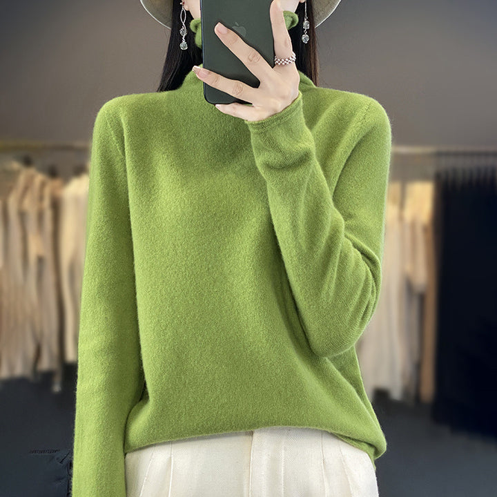 Damen Weicher Feinstrick-Rollkragenpullover mit kaschmirähnlicher Haptik und verlängerten Bündchen Drune