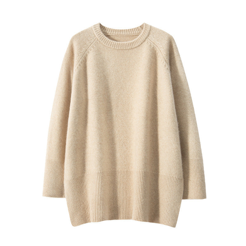 Damen Grobstrickpullover mit weit geschnittenem Design und voluminösen Ärmeln Drune