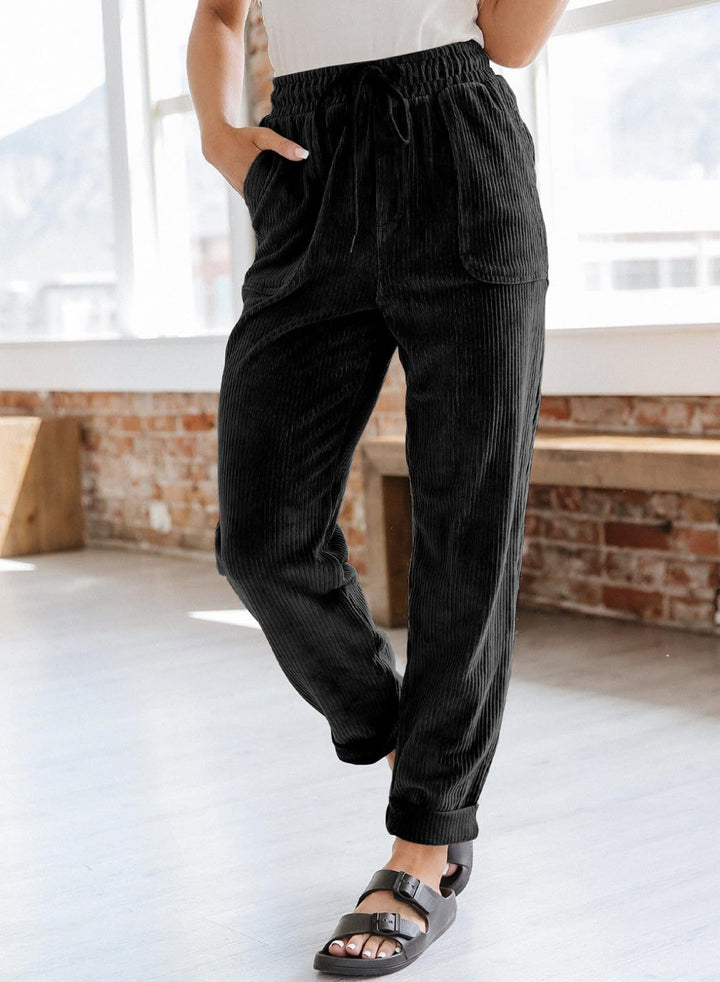 Damen Freizeithose mit elastischem Bund und praktischen Taschen Drune