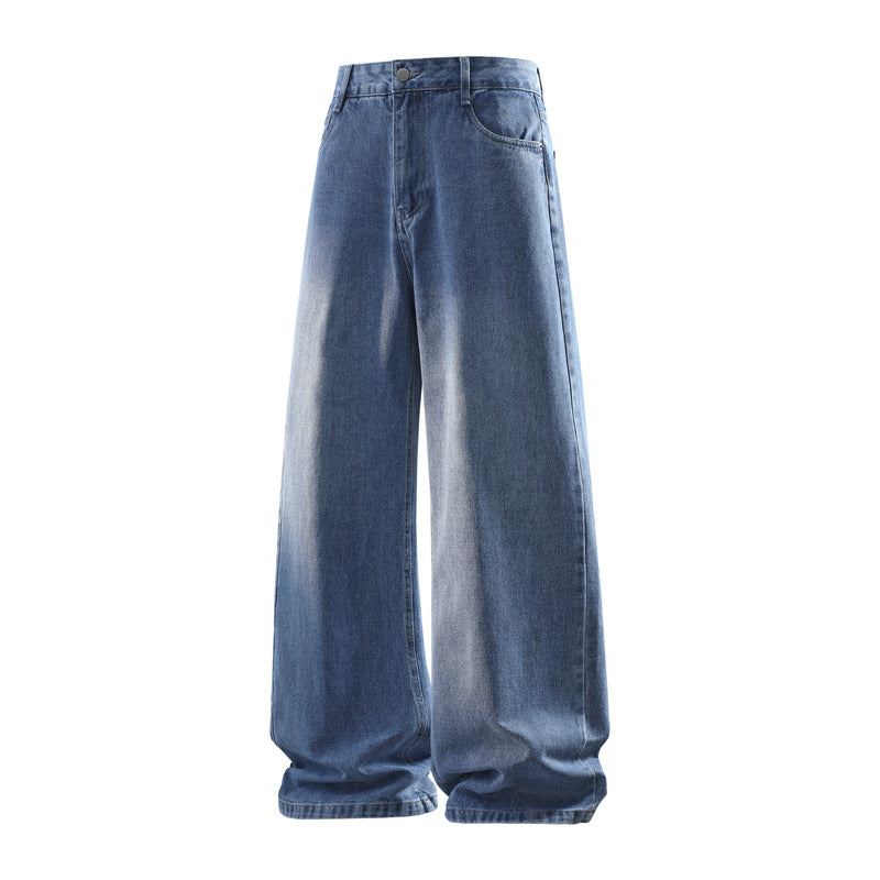 Damen Weite hochtaillierte Baggy-Jeans im Vintage-Look mit extra weitem Bein Drune