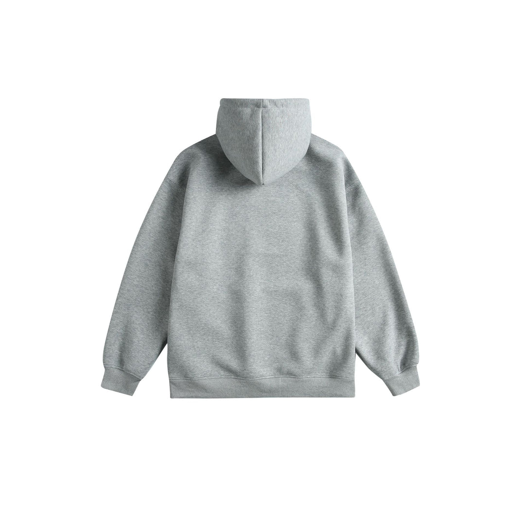 Unisex Kapuzenpullover mit College‑Print, Kängurutasche und relaxed Fit Drune