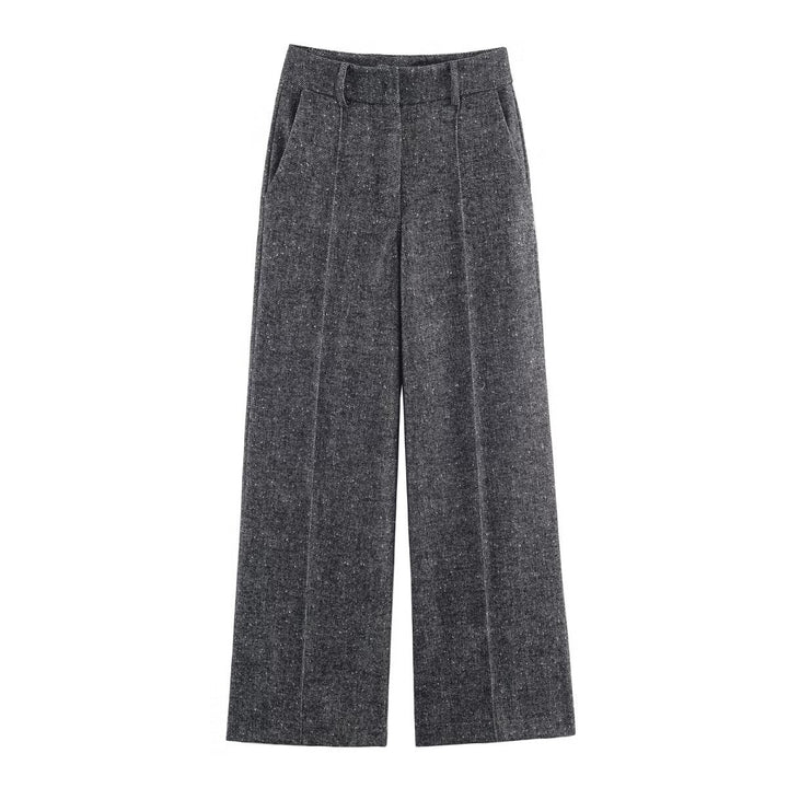 Damen Taillierter Tweed-Blazer mit Teilungsnähten und feiner Wollstruktur Drune
