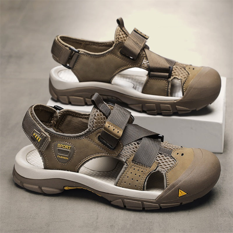 Herren Sportliche Outdoor-Sandalen mit verstellbarem Riemen und rutschfester Sohle Drune
