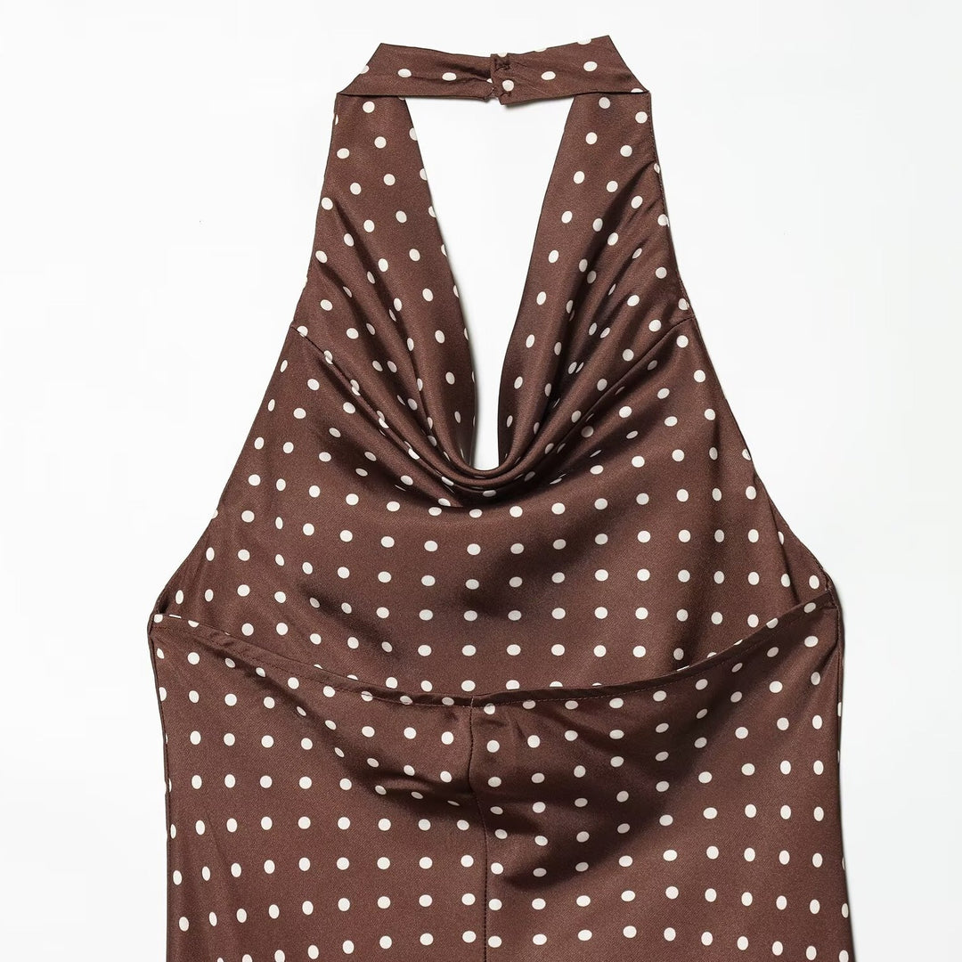 Damen Schal im eleganten Design mit Punkten und kontrastierenden Akzenten Drune