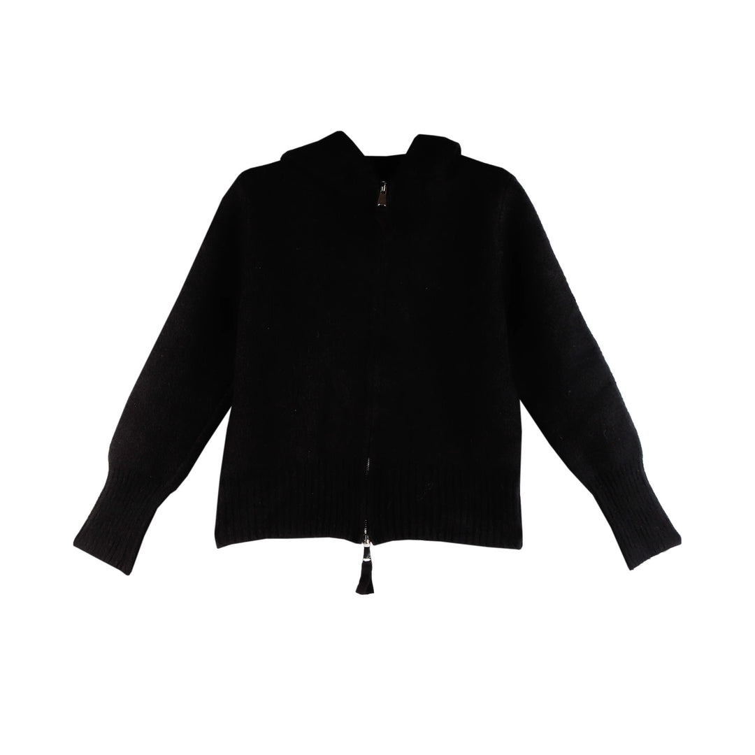 Damen Leichte Strickjacke mit Hoodie und Reißverschluss Drune