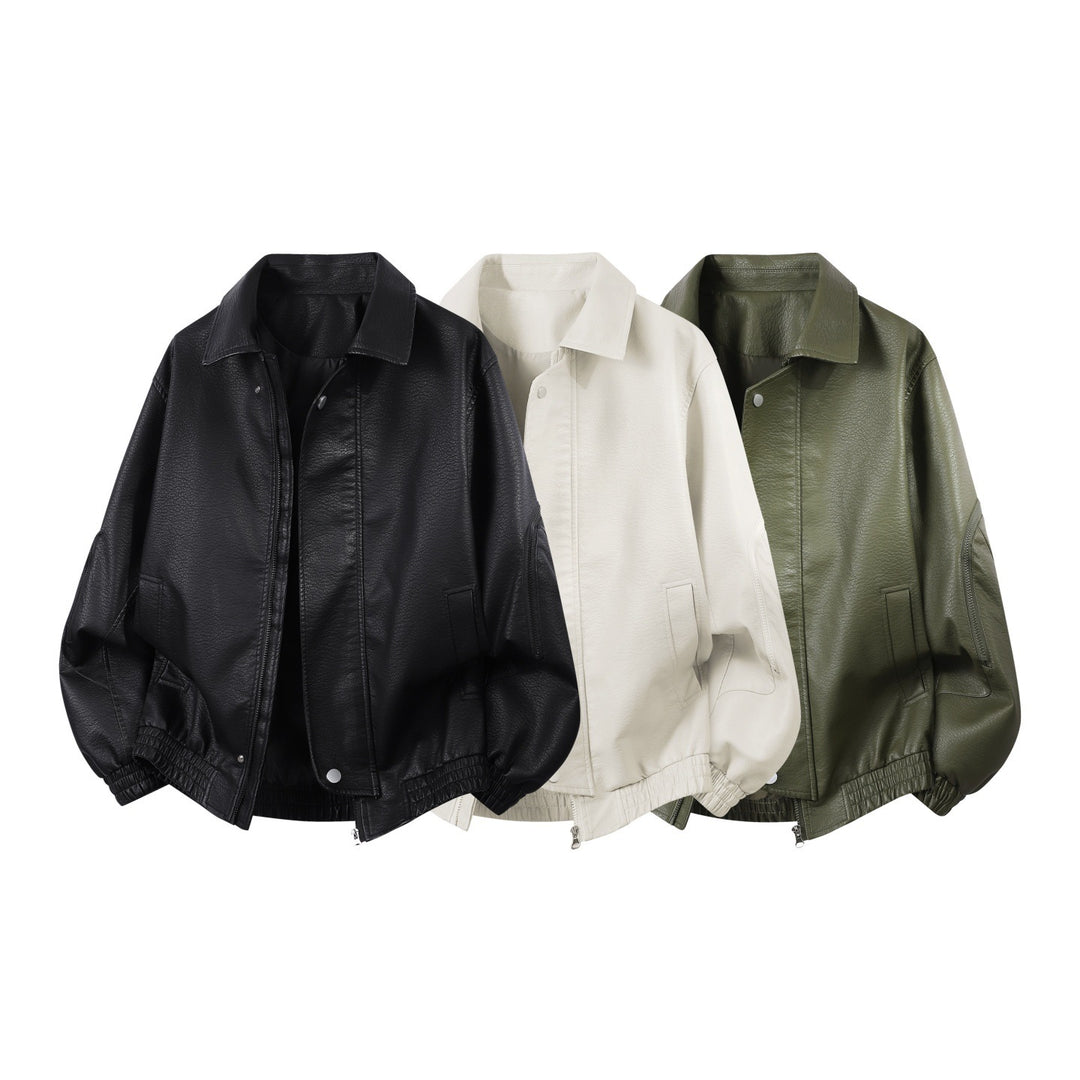 Herren Elegante und bequeme Lederjacke Drune