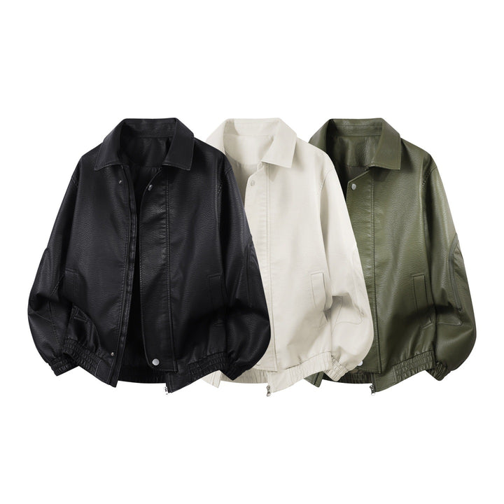 Herren Elegante und bequeme Lederjacke Drune