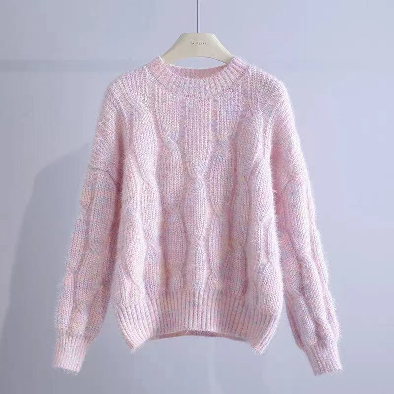 Damen Grobstrickpullover mit innovativem Wellenmuster Drune